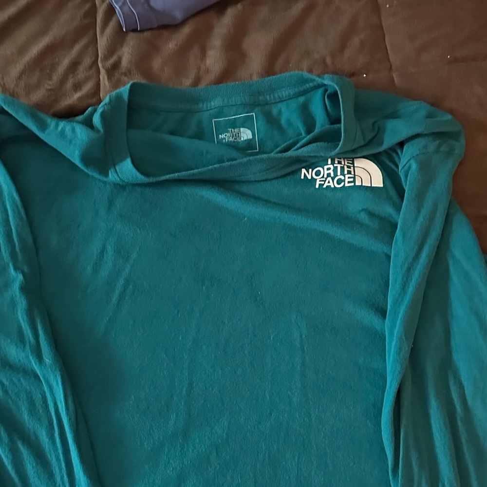 The North Face Teal Crew Neck Long Sleeve Top